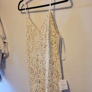 Lulu's Cream Lace Wedding Dress